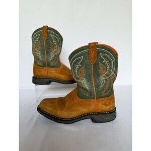 Ariat Western Cowboy Boots Men’s US 6 EU 37.5 Leather Square Toe Brown